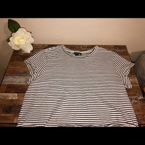 Wild Fable Black and White stripe crop top